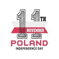 noviembre 11, Polonia independencia día. contento independencia día de Polonia vector