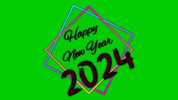 Video animation with the theme happy new year 2024