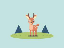 Adorable cute little baby deer vector design