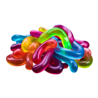 Gummy Worms Jelly isolated on png background