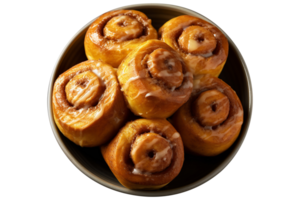 Cinnamon roll isolated on png background