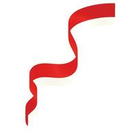 Indonesia Flag Ribbon Gradient vector