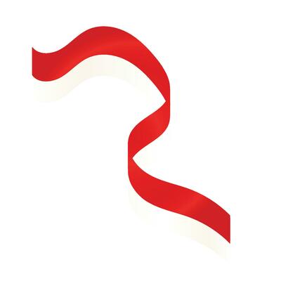 Indonesia Flag Ribbon Gradient
