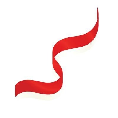 Indonesia Flag Ribbon Gradient