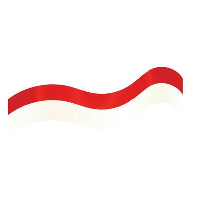 Indonesia Flag Ribbon Gradient