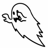 fantasma dibujos animados en blanco antecedentes foto