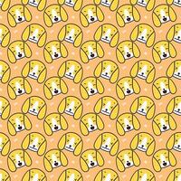 seamless pattern of cute dog cartoon photo