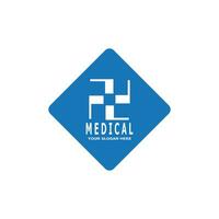 Medical cross health logo vector template