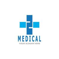 Medical cross health logo vector template