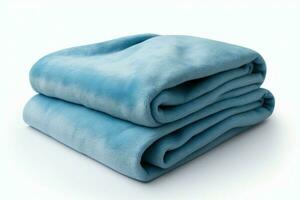 Fluffy Soft folded blanket. Generate Ai photo