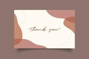 thanks you card modern creative on pastel color.suitable for invitation,wedding,poster template vector