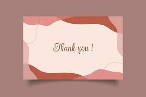 thanks you card modern creative on pastel color.suitable for invitation,wedding,poster template vector