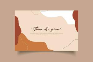 thanks you card modern creative on pastel color.suitable for invitation,wedding,poster template vector