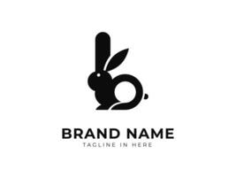 Letter B Rabbit Logo for ou business vector