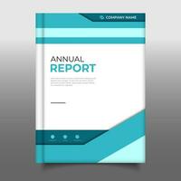 Annual report modern cover book business template design vector