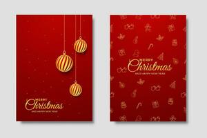 Set of Hand drawn Merry christmas and happy new year greeting card template design.suitable for poster,business card,social media post vector