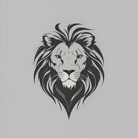 minimalist logo of lion brand, AI generated photo