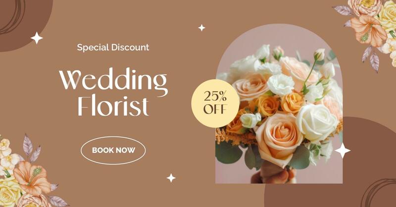 brown minimalist floral facebook ads