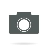 Camera icon, flat photo camera vector isolated. Modern simple snapshot photography sign. Instant Photo internet concept. Trendy symbol for website design, web button, mobile app. Logo illustration.