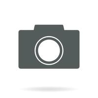 Camera icon, flat photo camera vector isolated. Modern simple snapshot photography sign. Instant Photo internet concept. Trendy symbol for website design, web button, mobile app. Logo illustration.