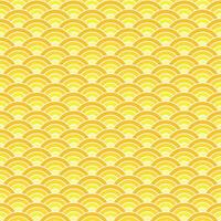 Yellow shade of Japanese wave pattern background. Japanese pattern vector. Waves background illustration. for clothing, wrapping paper, backdrop, background, gift card. vector