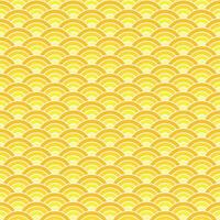 Yellow shade of Japanese wave pattern background. Japanese pattern vector. Waves background illustration. for clothing, wrapping paper, backdrop, background, gift card. vector