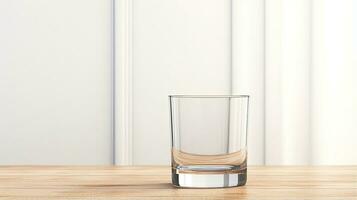 Blank Glass Shot Mockup Template on a table top for alcoholic drinks AI Generated photo