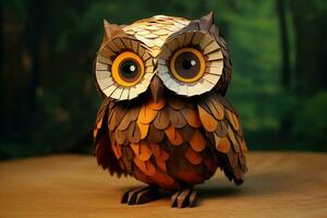 Whimsical Cute owl. Generate Ai photo