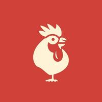 chicken silhouette on a  background. Simple design representing poultry, farming, and nature. vector