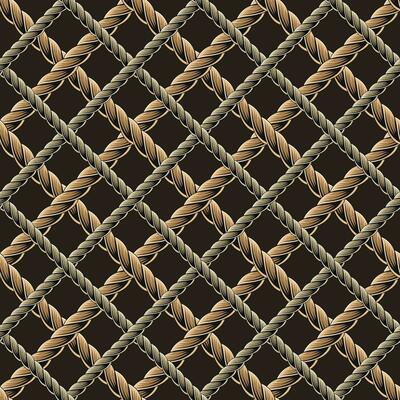 Seamless pattern with hemp rope net