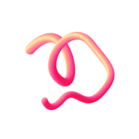 3d ligne vague rose png