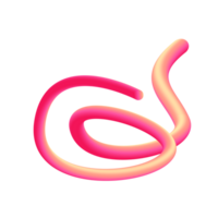 3d ligne vague rose png