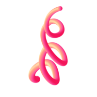 3D Line Wave Pink png