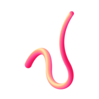 3D Line Wave Pink png