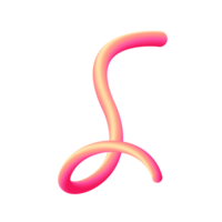 3D Line Wave Pink png