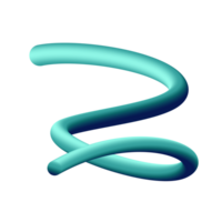 3D Blue Wave Line png