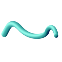 3D Blue Wave Line png