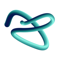 3D Blue Wave Line png