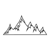 Mountains icon vector. hike illustration sign. wild nature symbol or logo. vector