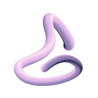 3D Gradient Squiggle Line png