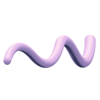 3D Gradient Squiggle Line png