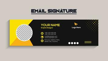 Corporate Modern Email Signature Design template. Email signature template design. business e signature vector design.