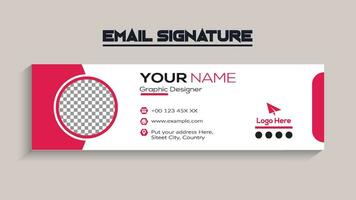 Corporate Modern Email Signature Design template. Email signature template design. business e signature vector design.