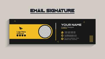 Corporate Modern Email Signature Design template. Email signature template design. business e signature vector design.