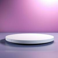 Minimalistic light color podium stage product display pedestal pink beige pastel photo