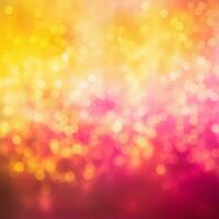 Pink yellow abstract background, bokeh effect, glow, neon, white flares photo