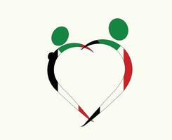 Sudán bandera emblema símbolo resumen vector ilustración diseño