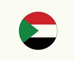 Sudan Flag Emblem Symbol Middle East country Icon Vector Illustration Abstract Design Element