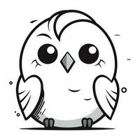 illustration of a cute owl on a white background. vector illustration