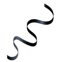 Realistic Black Ribbon vector